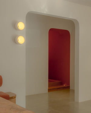Tapered Concrete Ceiling Light in Minimalist Style Hallway