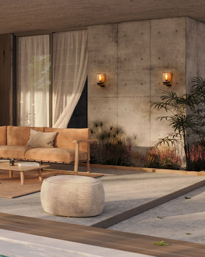 Teak Platform Wall Sconce - Lighting Collective