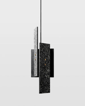 Modern pendant light fixture on a white background