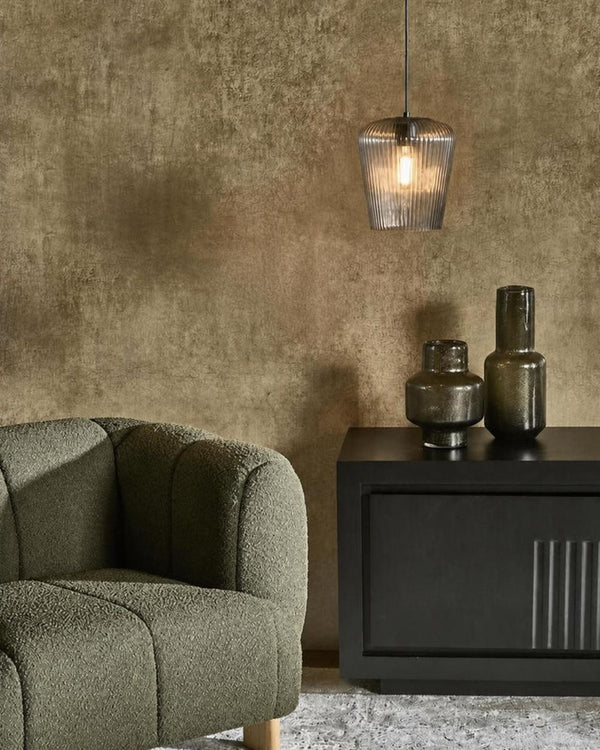 Textured Grey Glass Pendant Light