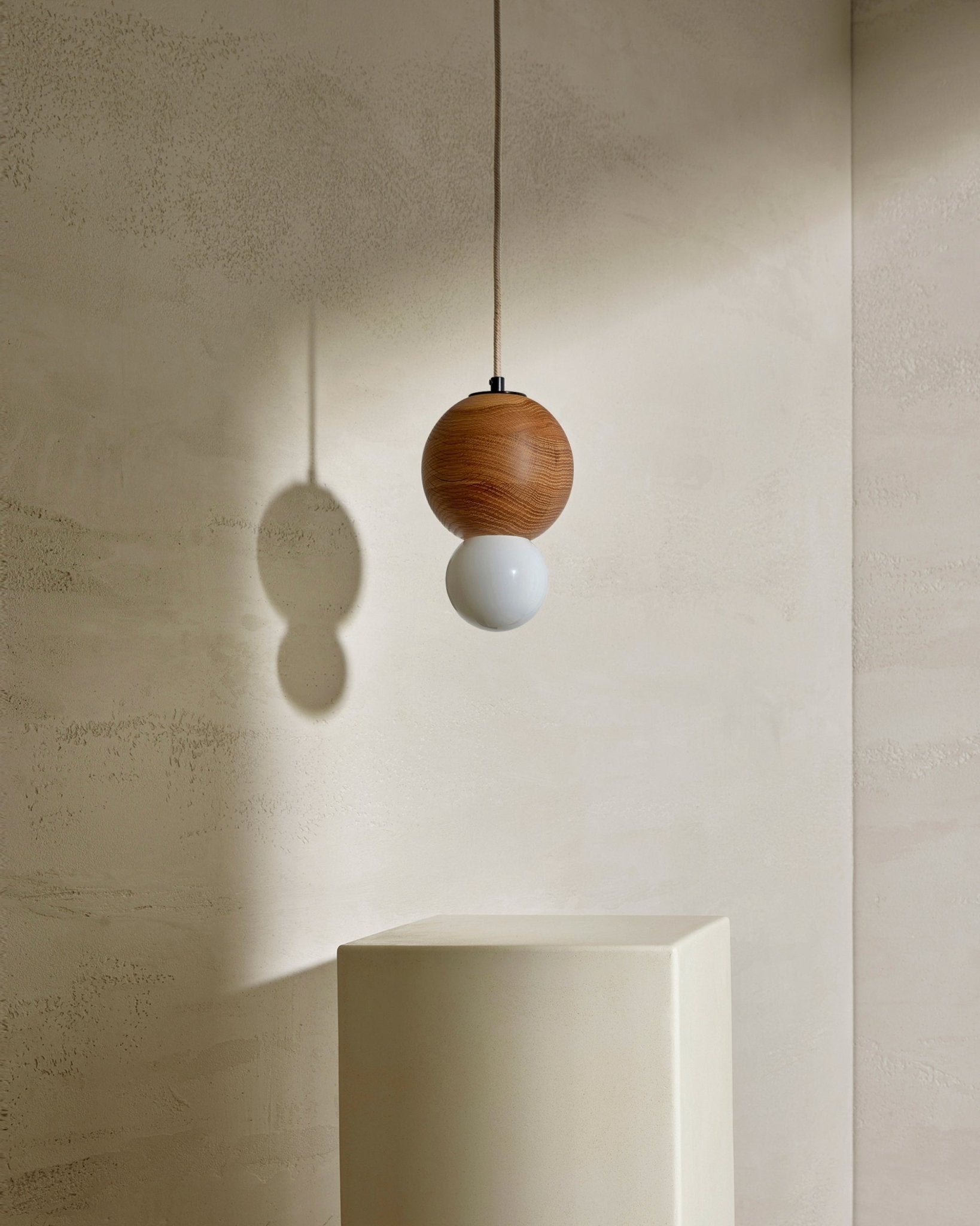 Timber Sphere Suspended Pendant | Assorted Finishes | Lighting Collective