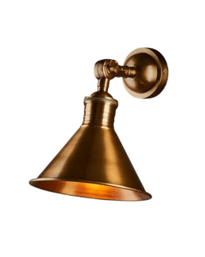 Traditional Antique Brass Shade Wall Light | Lighting Collective | Dark Brass