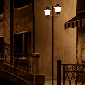 Traditional Italian Double Head Bollard Light | Lighting Collective