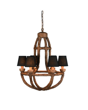 Traditional Rattan Chandelier - Lighting Collective