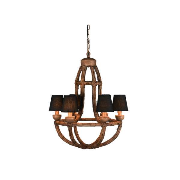 Traditional Rattan Chandelier