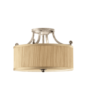 Transitional Hand Brushed Soft Silver Ceiling Light-Lighting Collective