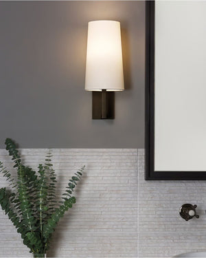 Transitional Slim Shade & Bracket Wall Light | Assorted Finishes - Lighting Collective