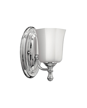 Transitional Vintage Chrome and Glass Wall Light-Lighting Collective
