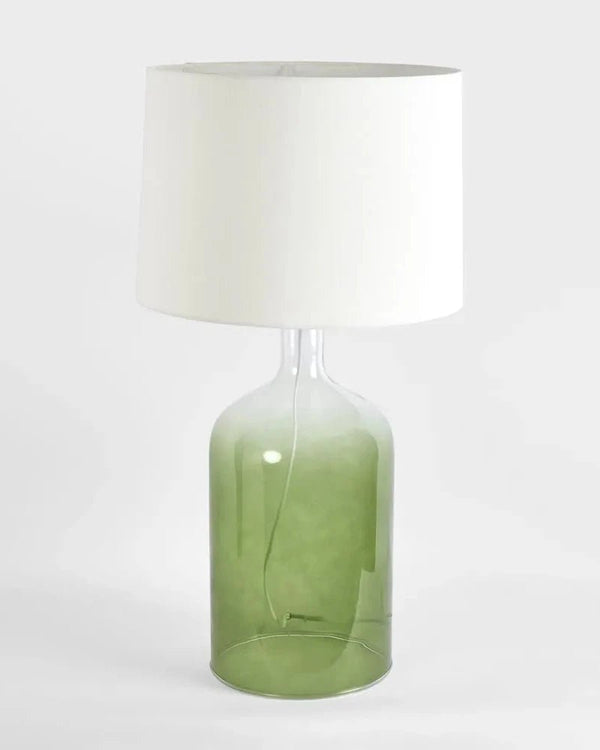Transparent Green Glass Table Lamp