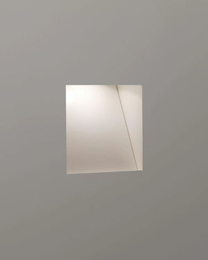 Square light fixture on a gray background