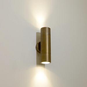 Up & Down Pillar Light | Aged Brass | Lighting Collective