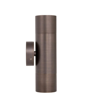 Up & Down Pillar Light | Antique Brass | TRIColour-Wall Lights-Lighting Collective