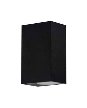 Up Down Square LED Exterior Wall Light | Black