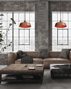 Vintage Aged Copper & Brass Pendant - Lighting Collective