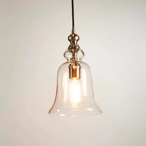 Vintage Glass Pendant Light in Silver | SALE