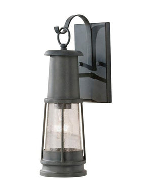 Vintage Lantern with Clear Seeded Glass Wall Light-Lighting Collective