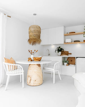 Wavy Bell Mendong Pendant | Malolo | Lighting Collective | Pendant in Kitchen Above Dining Table
