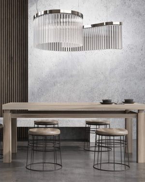 Wavy Glass Quadrihedrons Pendant - Lighting Collective