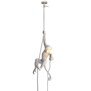 White Monkey Hanging Pendant Light | Lighting Collective