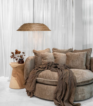 Wide Banana Leaf Shade | Binghi | Natural | Lighting Collective