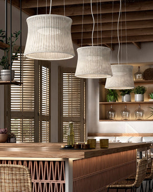 Woven Basket LED Pendant