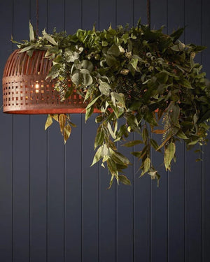 Woven Iron Long Pendant Light - Lighting Collective