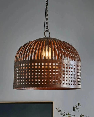Woven Iron Stripes Pendant Light - Lighting Collective