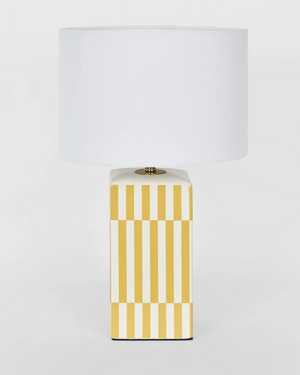 Yellow Striped Table Lamp | Lighting Collective