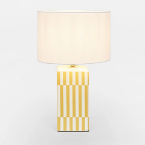 Yellow Striped Table Lamp | Lighting Collective