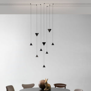 Modern Black Cluster Pendant