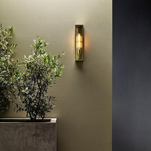 Stylish Coastal Exterior Wall Light Brass Lifestyle