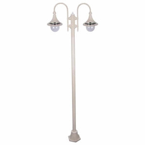 Traditional Two Head Aluminium Plain Post Monaco | Assorted Finishes-Lamp Post-Domus-Lighting Collective