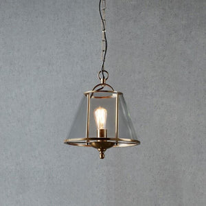 Brass and Glass Pendant Light-Pendants-Emac & Lawton-Lighting Collective