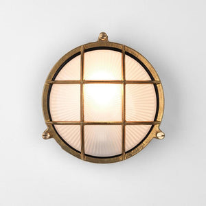 Caged Coastal Wall Light | Assorted Finish Brass