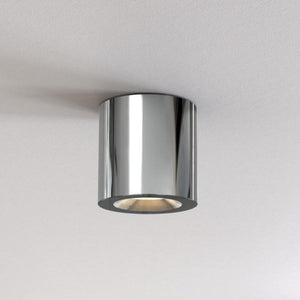 Metallic Round Ceiling Light Chrome