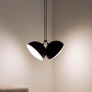 Contemporary Double Demi Globe Pendant Light