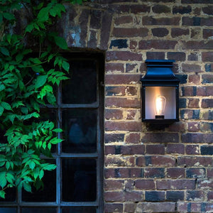 Simple French External Wall Light Black