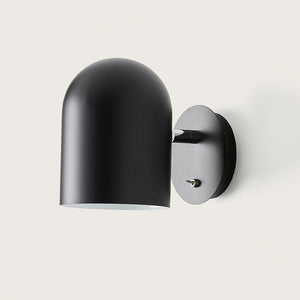 Curved Matte Black Wall Light