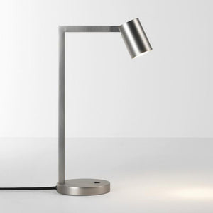 Modern Minimal Desk Table Lamp Nickel Silver | Lighting Collective