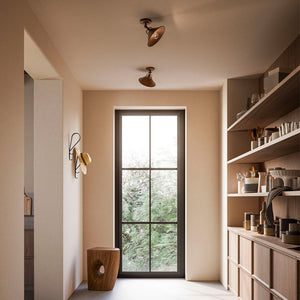 Antique Brass Rotatable Ceiling Lamp in a kitchen