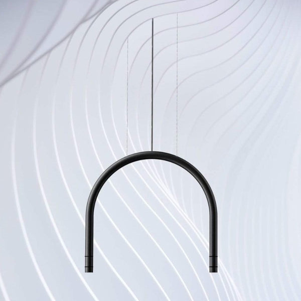 Scandinavian Horse Shoe Pendant Light | Black