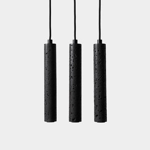 Modern Black Lava Pendant Light