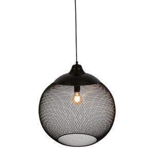 Black Metal Mesh Pendant | Lighting Collective