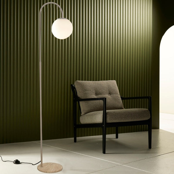Contemporary Travertine Floor Lamp
