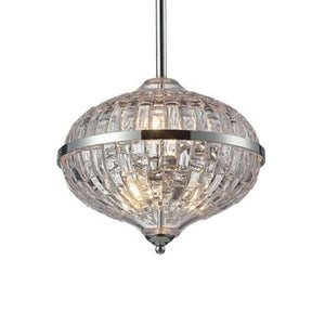 Contemporary Art Deco Mouth Blown Glass Pendant | Oval-Pendants-Luminero (LightCo)-Lighting Collective