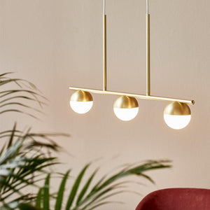 Trio Circular Horizontal Pendant Light | Assorted Finish Brass