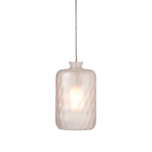 dimples glass pendant light frosted finish