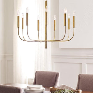 Elegant Elongated Arm Chandelier - Lighting Collective