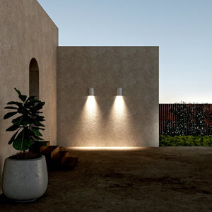 Exterior Ceramic Cylindrical Wall Light | Dawn | Lighting Collective