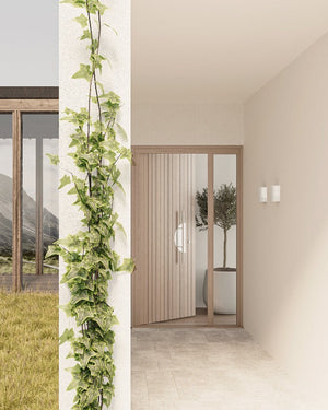 Exterior Ceramic Indented Wall Light | Day | Lighting Collective